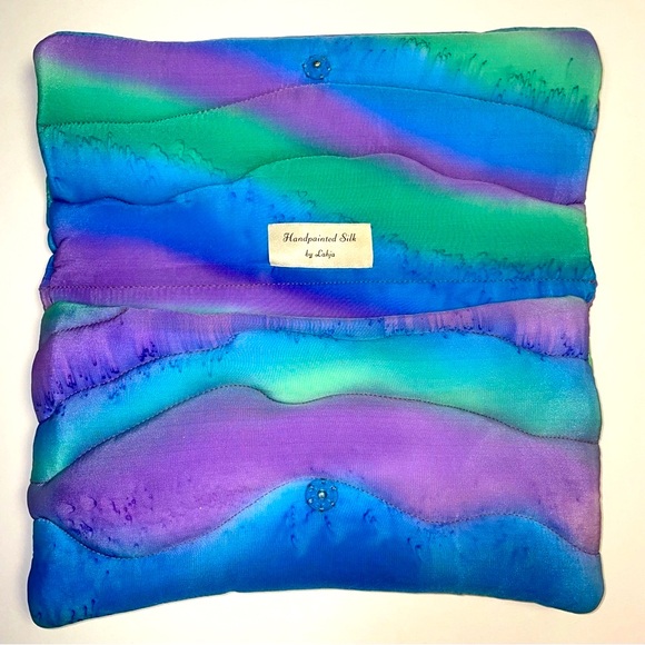 Hand Painted Silk clutch - Picture 2 of 5